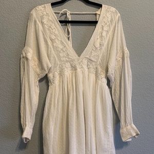 Free People White Swiss Dot Dress